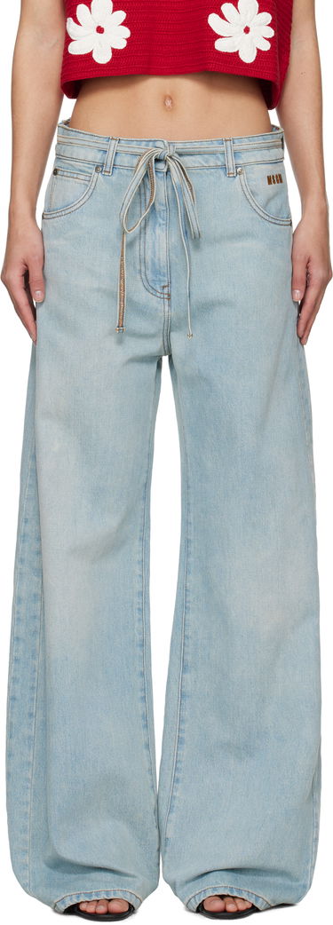 Džínsy MSGM MSGM Wide-Leg Jeans Modrá | 3841MDP234L 257275, 0