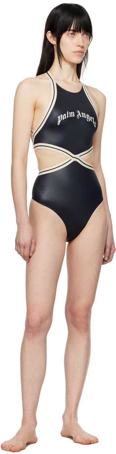 Plavky Palm Angels Palm Angels Track One-Piece Swimsuit Čierna | PWFC014S25FAB0011003, 3