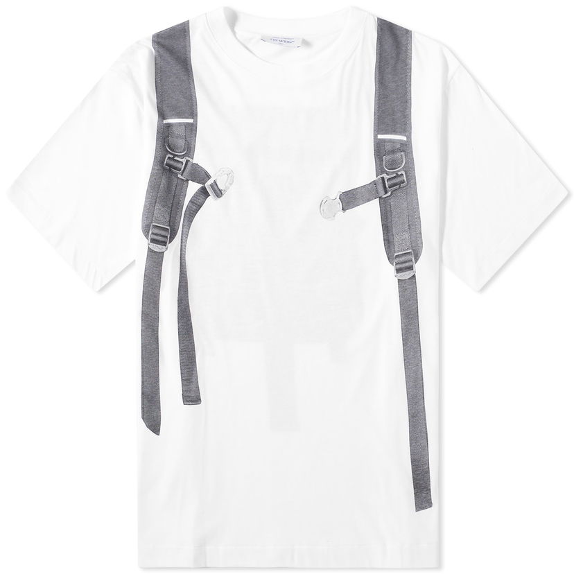 Tričko Off-White Backpack Skate T-Shirt Biela | OMAA120F23JER0200110