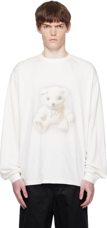 Tričko We11done We11done Glow Teddy Graphic Long Sleeve Tee Biela | WD-TT2-25-775-U-WH, 0