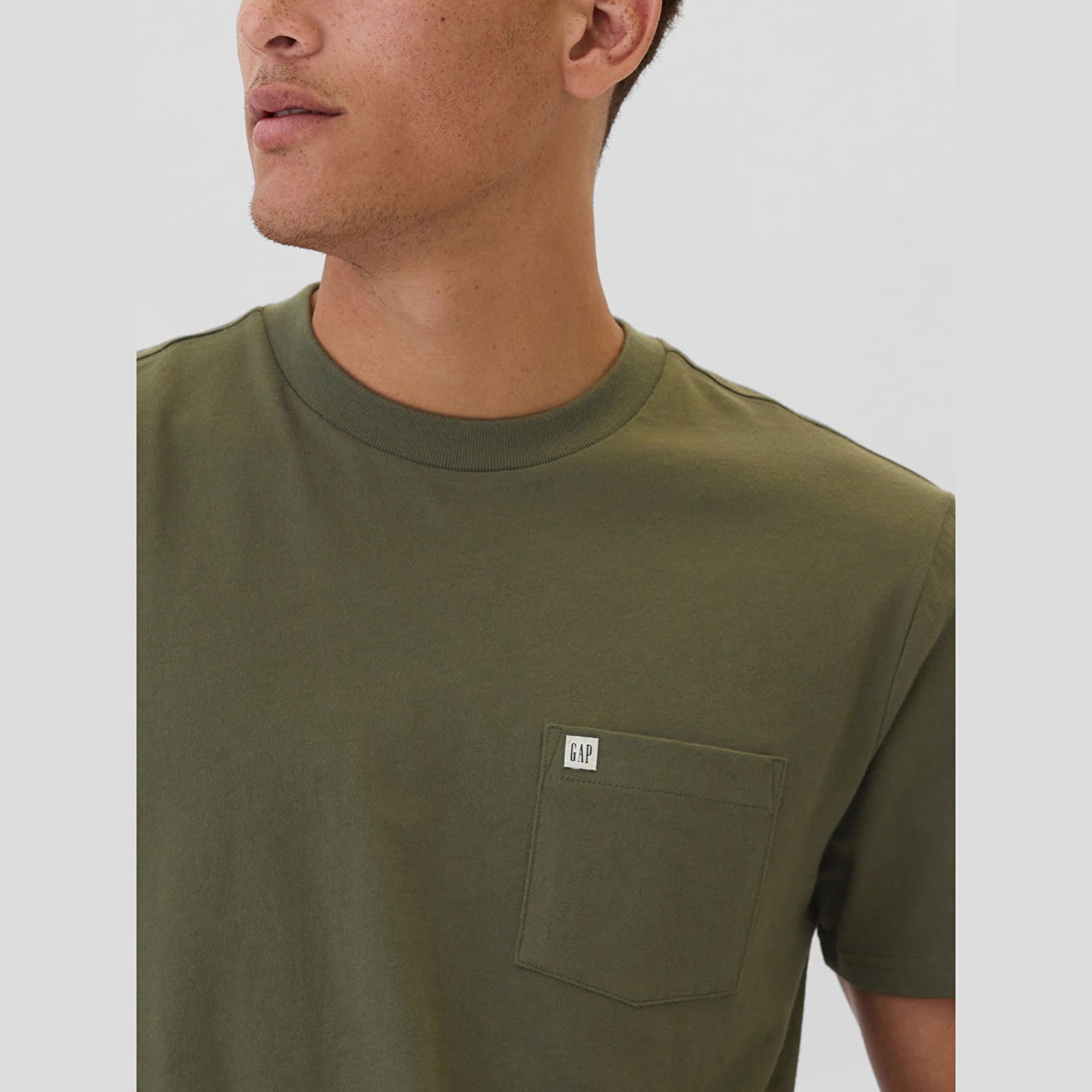 T-shirt Logo Pocket Tee Olive Night S