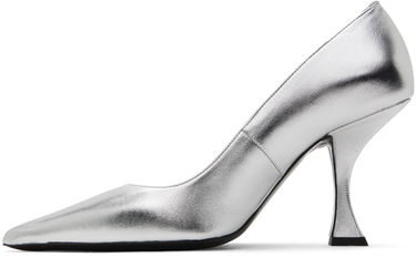 Tenisky a topánky BY FAR Metallic Leather Pointed-Toe Pumps Metalická | 23PFVIVSVA, 2