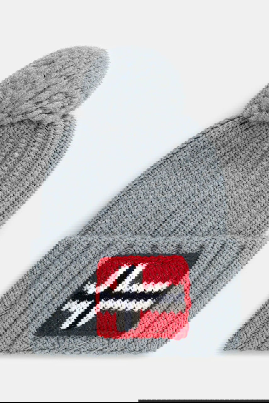Kulicha Napapijri Napapijri Semiury 5 Pom Beanie Šedá | NP0A4GKBI841, 0