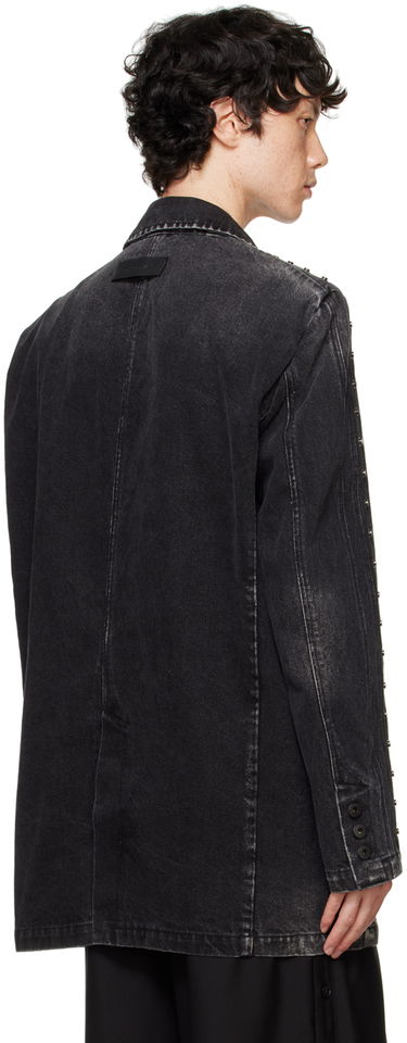 Bunda Feng Chen Wang Feng Chen Wang Paneled Denim Blazer Čierna | FUF18JK26, 2