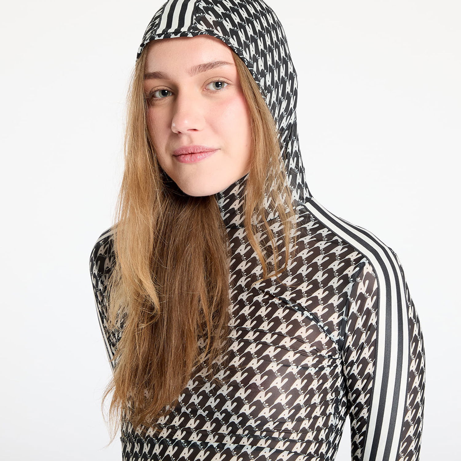 Crop Top adidas Originals adidas x Avavav Mesh Aop Long Sleeve Top Čierna | JP4854, 1