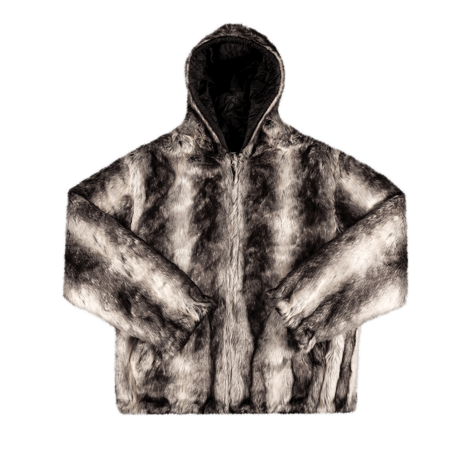 Bunda Supreme Faux Fur Reversible Hooded Jacket Rôznofarebný | FW20J16 BLACK, 0