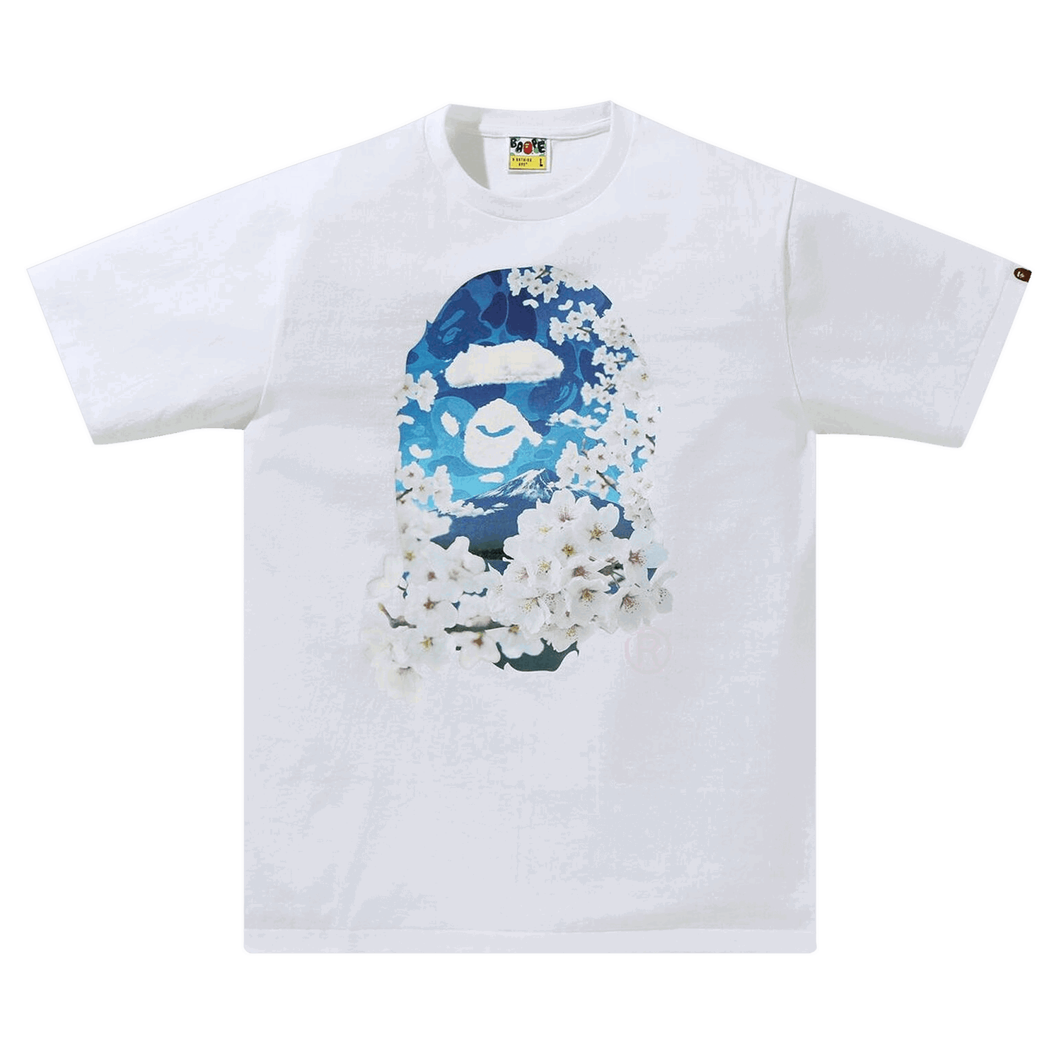 Tričko BAPE Sakura Photo Ape Head Tee Biela | 1H20 110 028 WHITE, 0