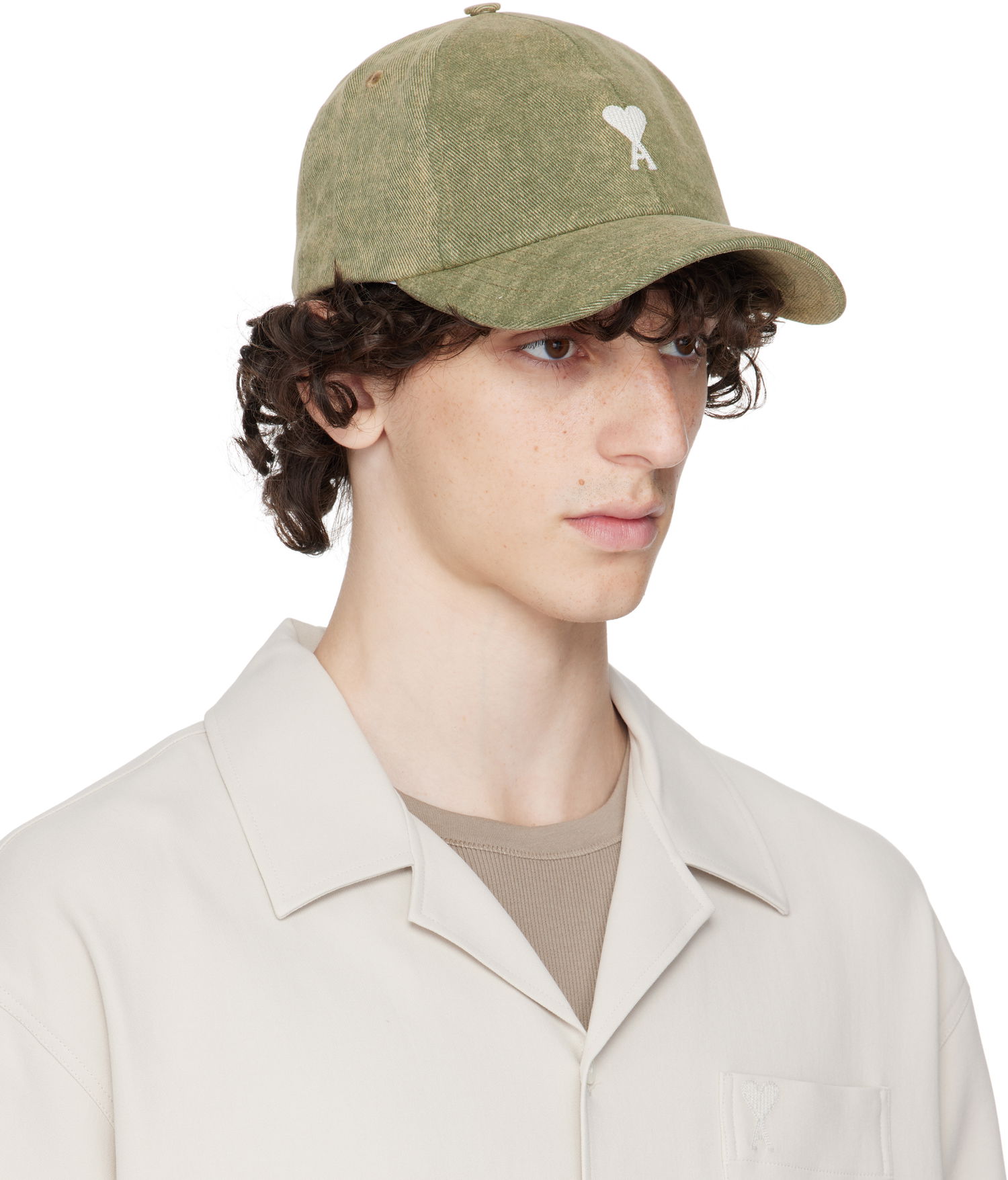 Šiltovka AMI AMI Paris Ami de Coeur Cotton Cap Zelené | UCP022.DE0064, 1