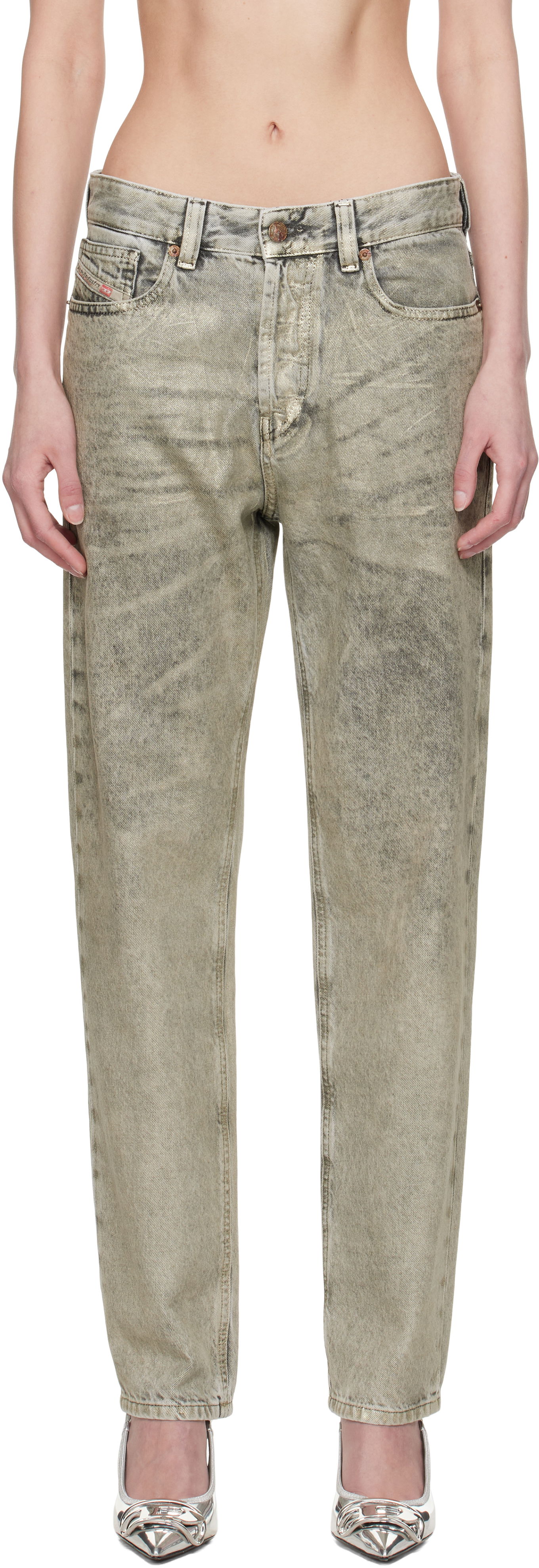 Džínsy Diesel Diesel 1988 D-Ark Jeans Zelené | A17344 09L79, 0