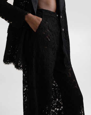Nohavice Dolce & Gabbana Cordonetto Lace Trousers Čierna | FTCPTTHLM7LN0000, 1