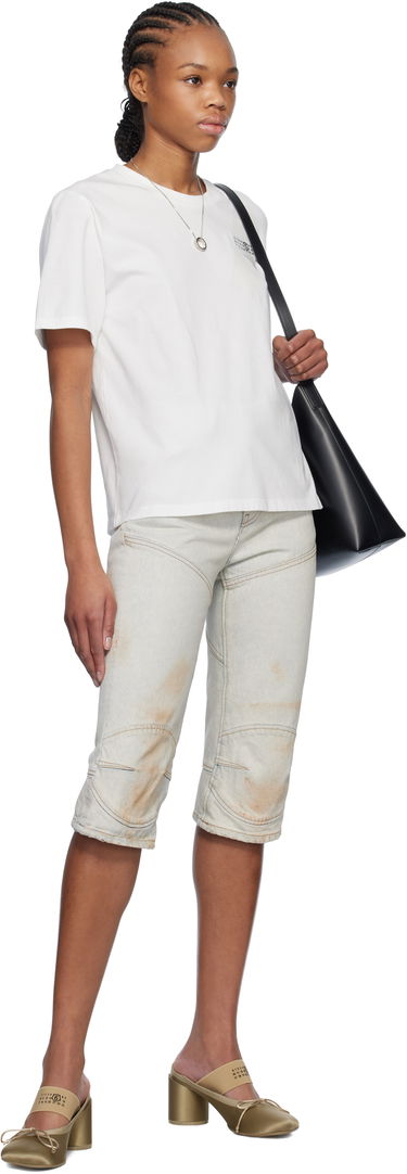 Tričko Maison Margiela MM6 Maison Margiela Taped Logo T-Shirt Biela | S52GC0336 M20048, 3