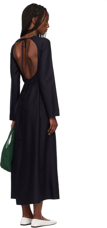 Šaty Baserange Long-Sleeve Apron Maxi Dress Čierna | DRLSA-WS-WI25, 2