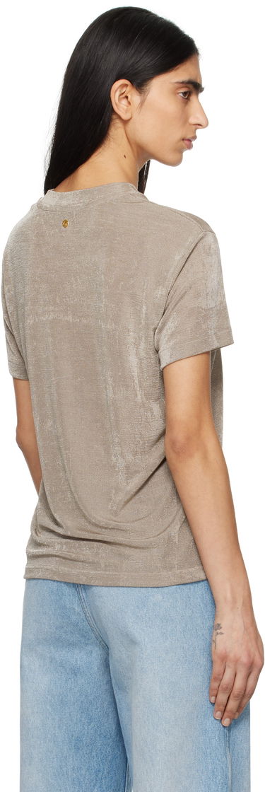 Tričko AMI AMI Paris Shiny Jersey Short Sleeve T-Shirt Béžová | FTS146.JE0110, 2