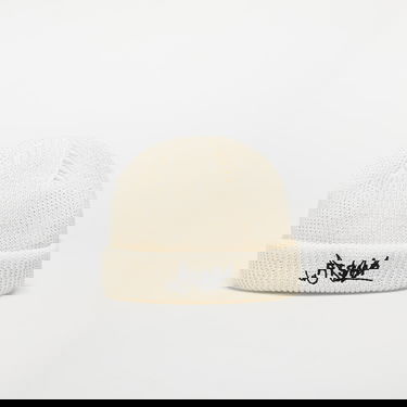 Kulicha Footshop Stone Knit Beanie with Embroidered Logo Biela | FTSHP_460, 4