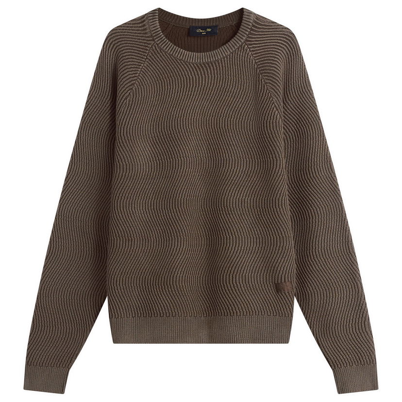Sveter Dime Wave Knit Sweater Hnedá | DIMEHO255BRW