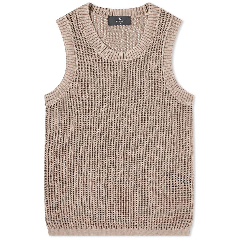 Vesta Represent Clo Washed Knitted Vest Béžová | MLM301-430