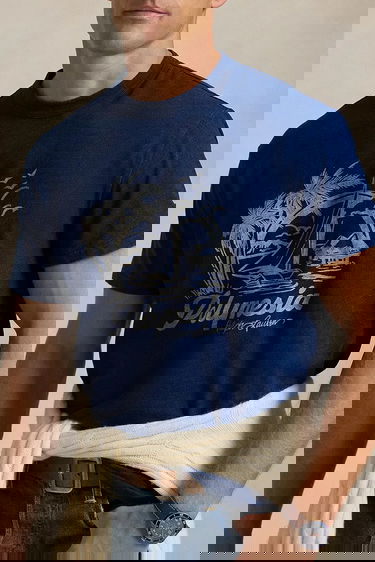 Tričko Polo by Ralph Lauren Polo Ralph Lauren Polynesia Resort Graphic T-Shirt Modrá | 710958249, 3