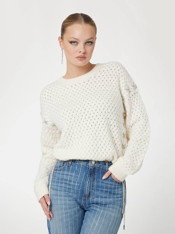 Cable Knit Open Stitch Sweater