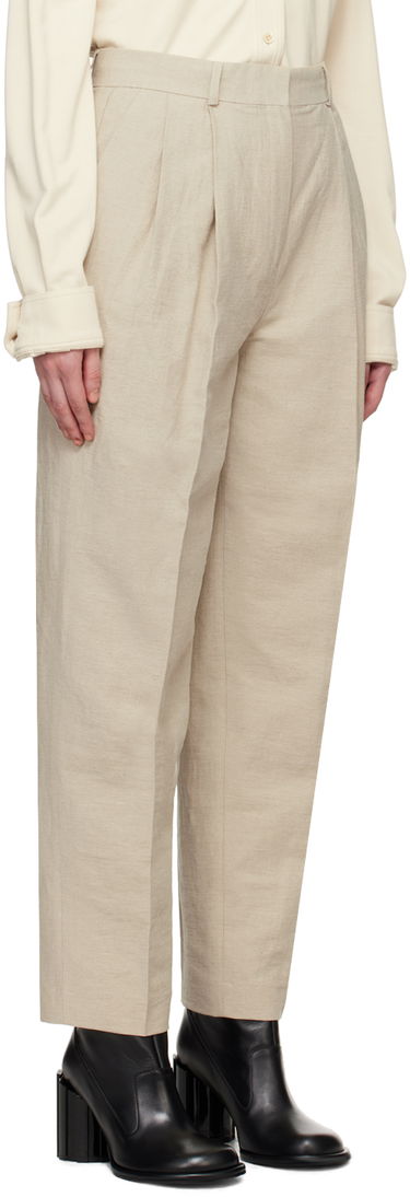 Nohavice TOTEME Double-Pleated Trousers Béžová | 243-WRB847-FB0196, 1