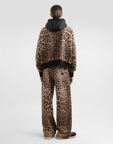Tepláky Dolce & Gabbana Dolce & Gabbana Stretch Jersey Animal Print Jogging Pants Hnedá | GP0Y6TFS785HY13M, 2