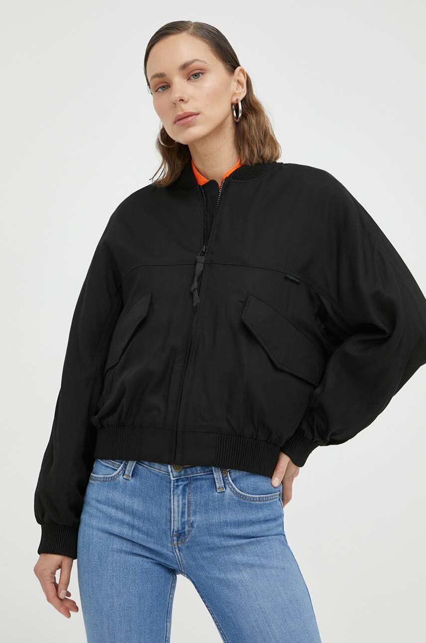 Bomber bunda G-Star Raw ® Everyday Bomber Overshirt Čierna | D23018.D297, 0