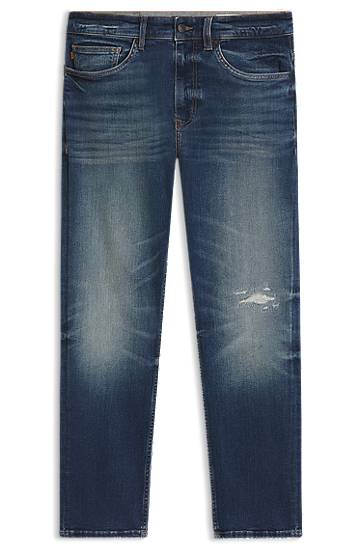 Džínsy BOSS Delaware Slim-Fit Super-Stretch Jeans Modrá | 50534683, 0