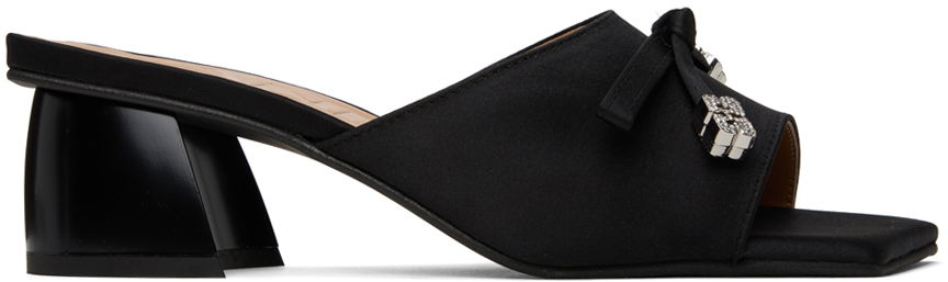 Oblečenie GANNI GANNI Butterfly Bow Satin Mules Čierna | S2267, 0