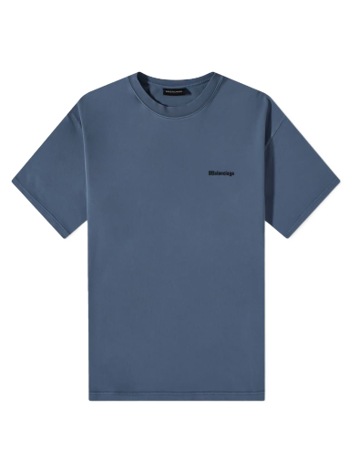 Tričko Balenciaga Corporate Logo Navy | 612966-TNVG7-4183