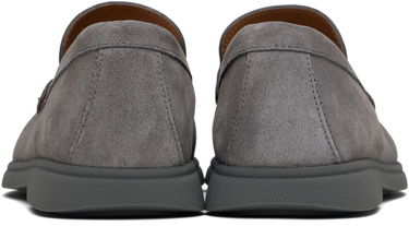 Tenisky a topánky BOSS Suede Loafers with Contrast Outsole Šedá | 50543083, 3