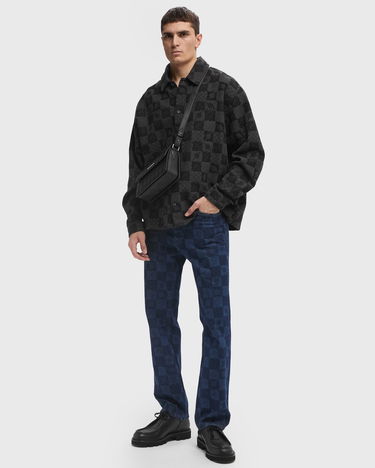 Košeľa DAILY PAPER Chess Patterned Long Sleeve Shirt XL Čierna | 2423059, 1