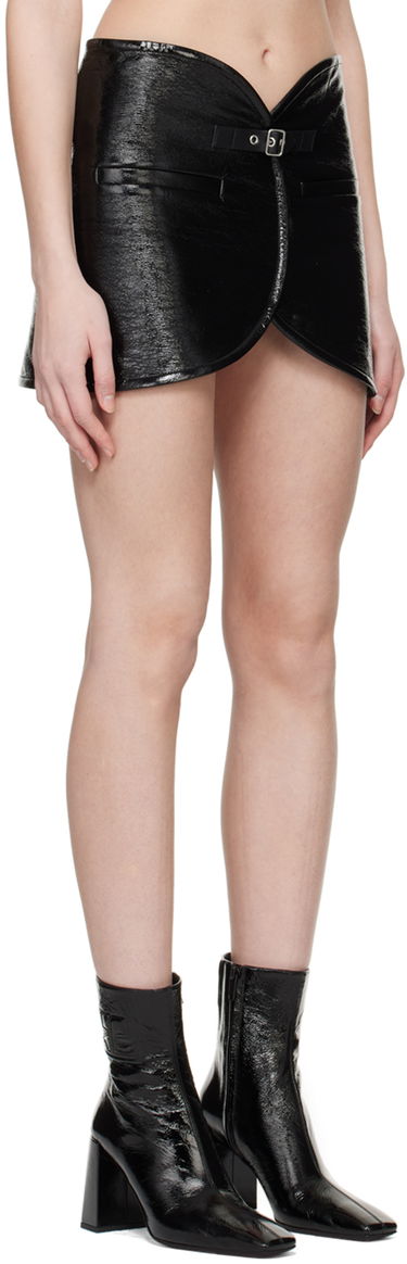 Sukňa Courrèges Ellipse Patent Leather Miniskirt Čierna | 124CJU143VY0014, 1