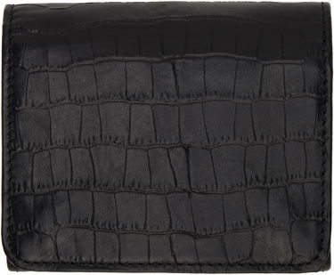 Peňaženka WACKO MARIA WACKO MARIA Speak Easy Short Croc-Embossed Leather Wallet Čierna | 24FW-WMA-WL04, 0