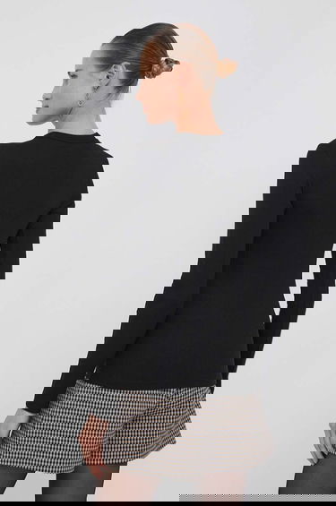 Tričko Lacoste Cotton Ribbed Slim Fit Long-Sleeve T-Shirt Čierna | TF1692, 2