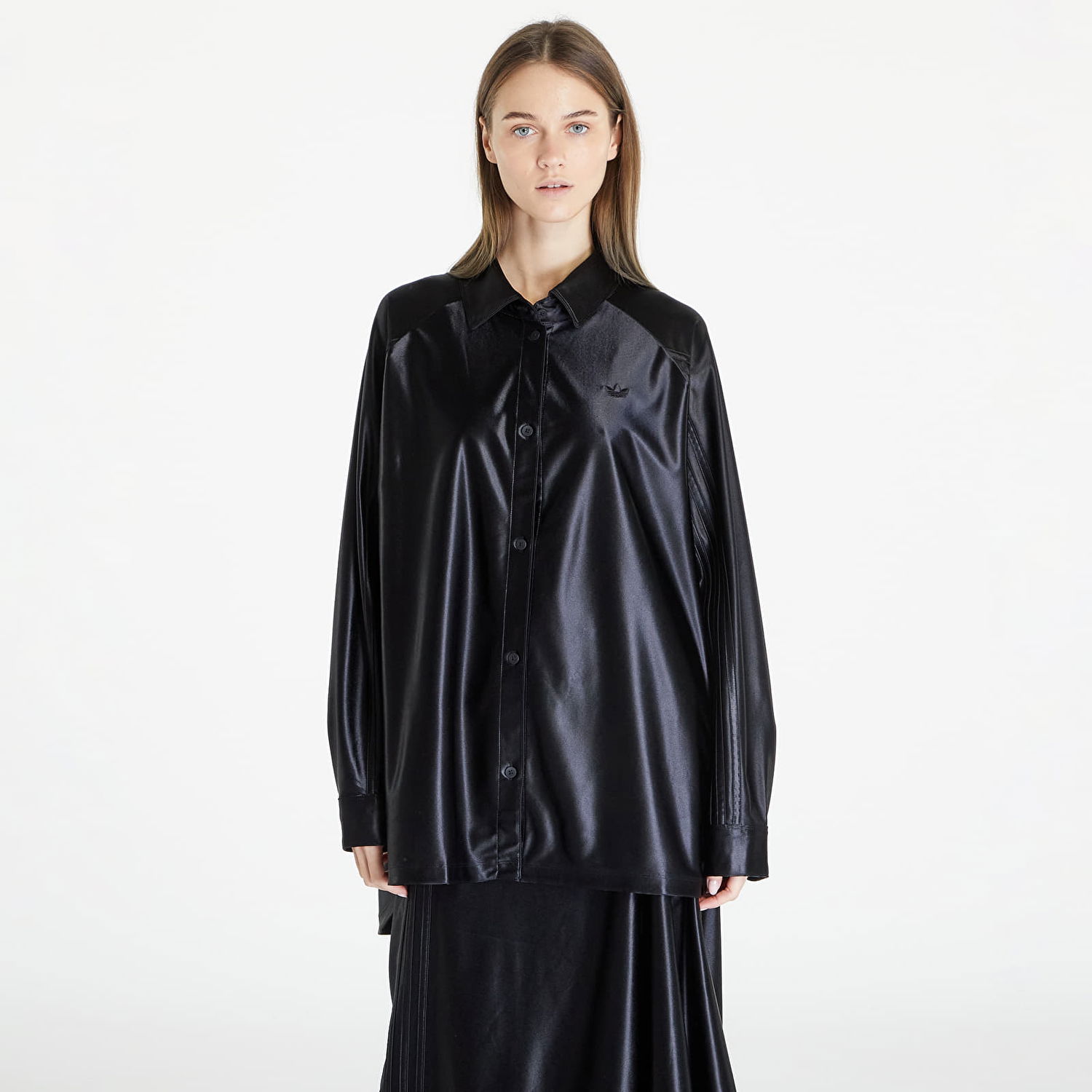 Košeľa adidas Originals Satin Shirt Čierna | IT9414, 0