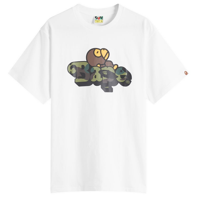 Tričko BAPE Bathing Ape 1st Camo Milo On Bape T-Shirt, Size Large Biela | 002TEK801005M-WH0
