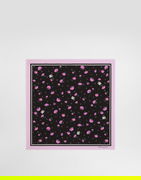 Carnation-print Silk Twill Scarf 50x50