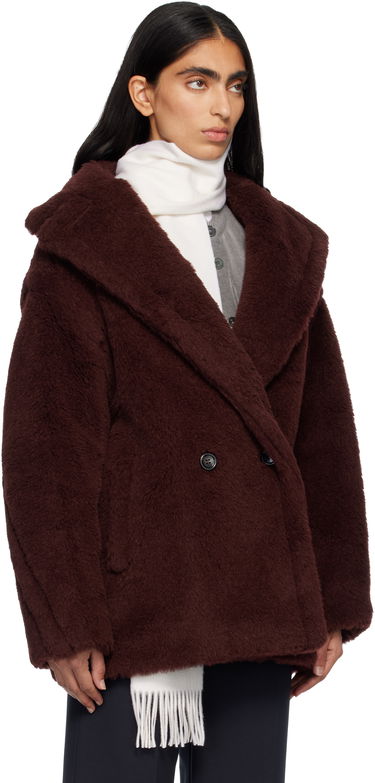 Kabáty Max Mara Olga Plush Double-Breasted Coat Béžová | 2521086032600, 4