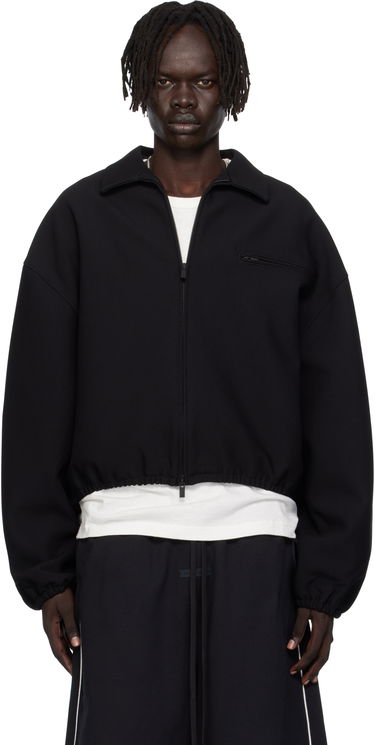 Bunda Fear of God ESSENTIALS Bonded Canvas Zip-Up Jacket Čierna | 202SP258060F, 0