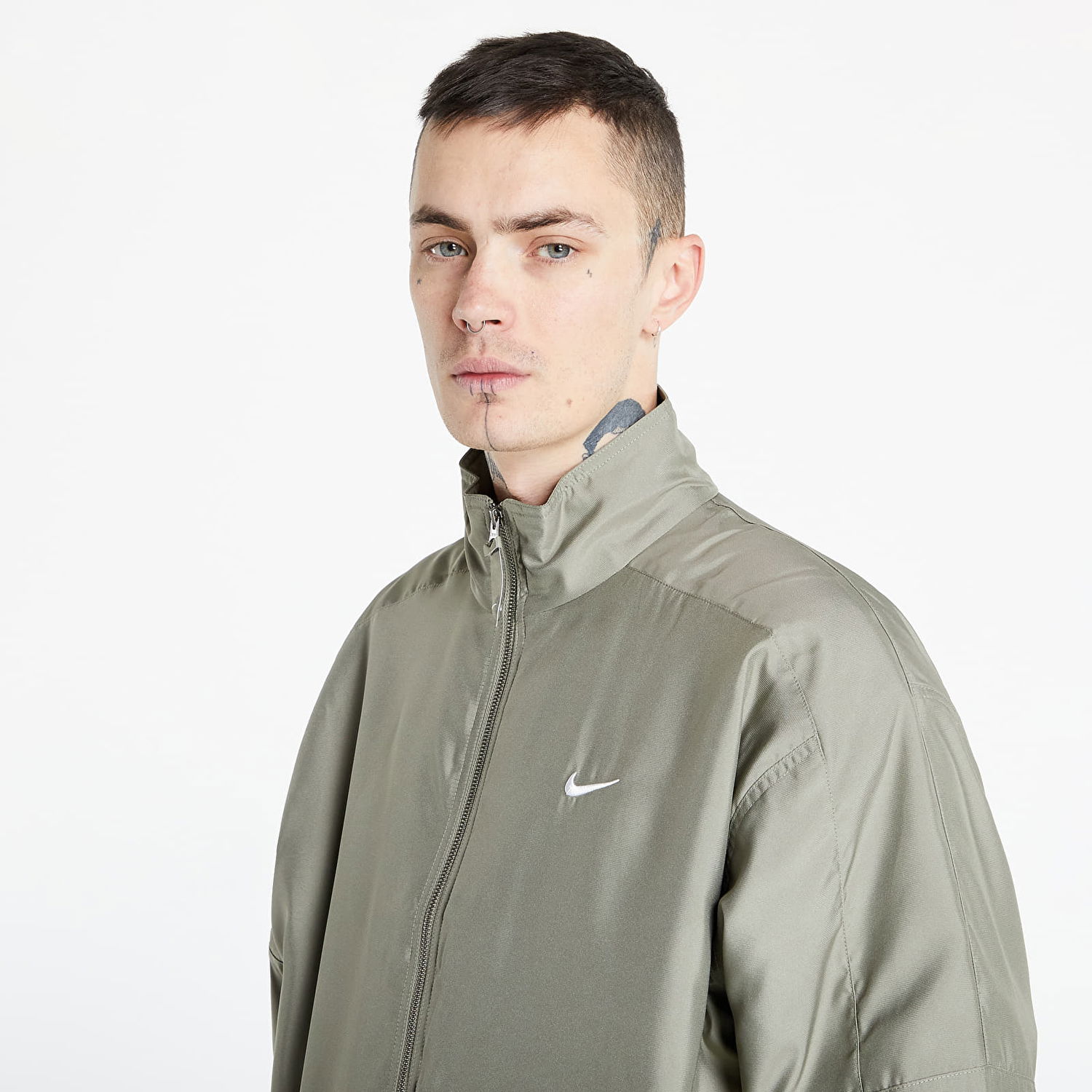 Bomber bunda Nike Lab Solo Swoosh Satin Bomber Jacket Zelené | DN1266-320, 0