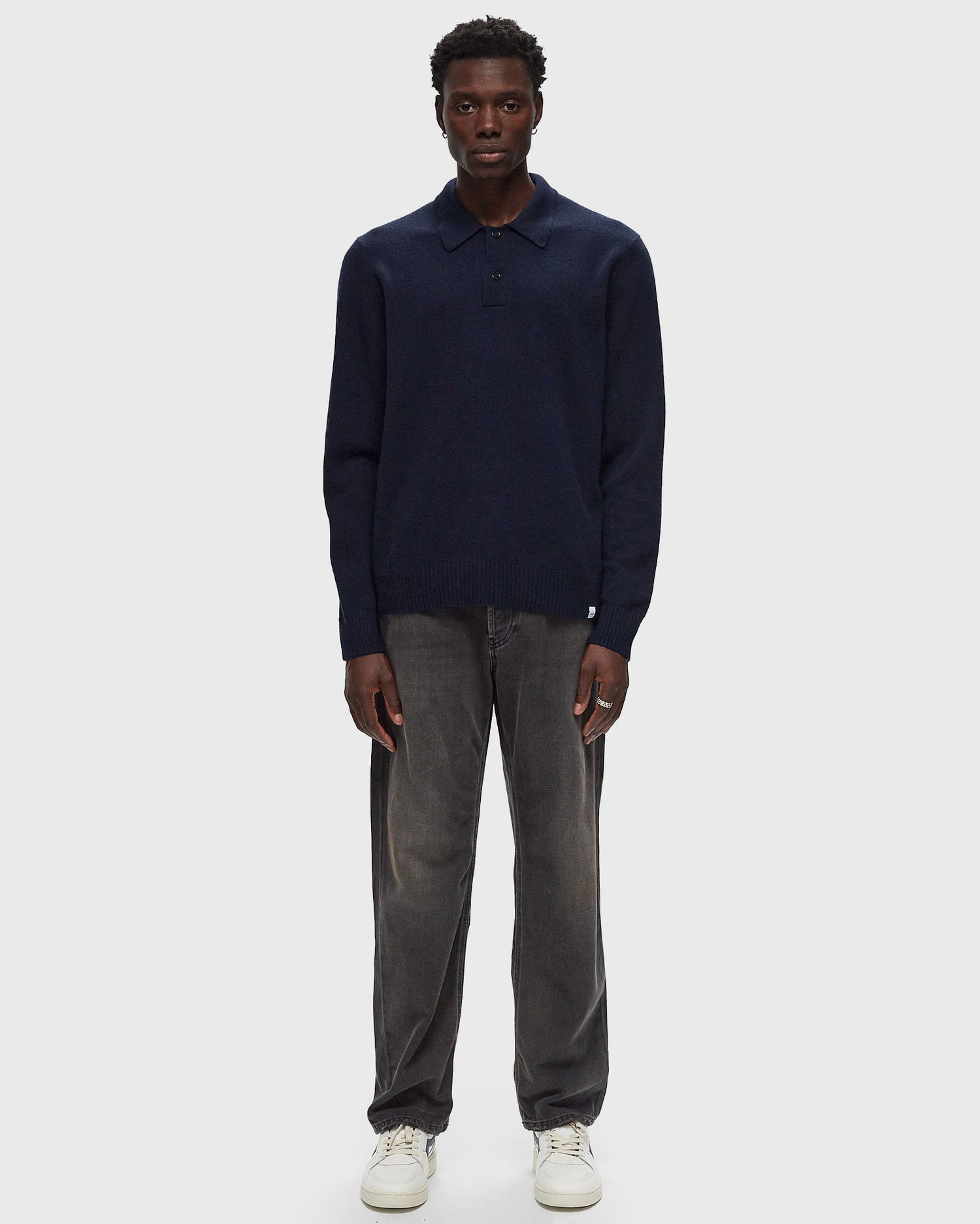 Polo tričko NORSE PROJECTS Standard Merino Lambswool Polo Čierna | N45-0621-7004, 1