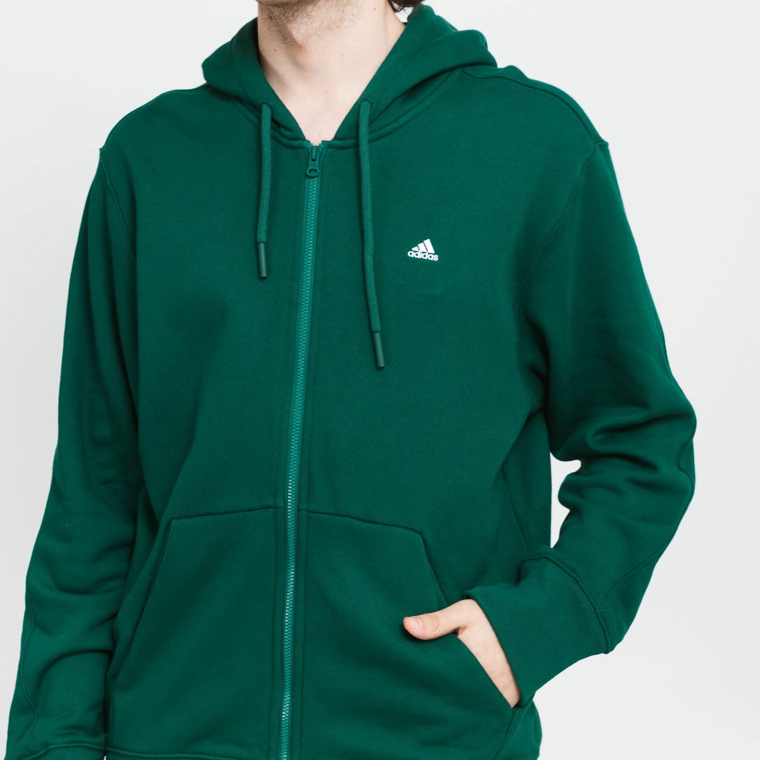Mikina adidas Originals Sportswear Comfy & Chill Full Zip Hoodie Zelené | H45370, 1