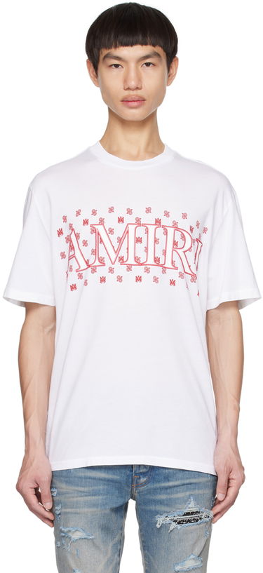Tričko AMIRI AMIRI Paisley Logo T-Shirt Biela | PF23MJG038-100, 0