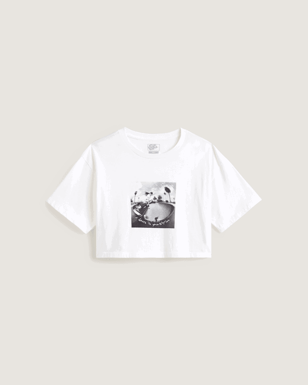 Crop Top Vans Vans Rhythm Relaxed Crop T-Shirt Biela | VN000RCHWHT