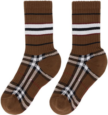 Ponožky Burberry Check Mashup Socks Hnedá | 8059188, 1