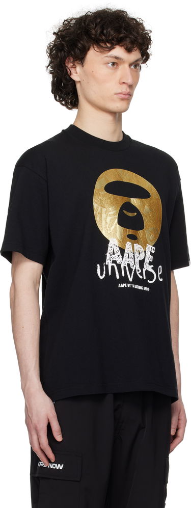 Tričko AAPE by A Bathing Ape AAPE by A Bathing Ape Universe Logo T-Shirt Čierna | AAPTEM1648XXNBKX, 1