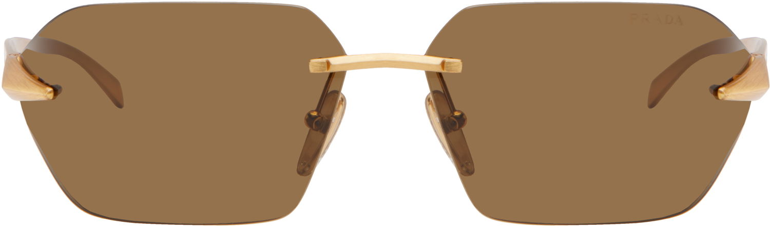 Slnečné okuliare Prada Wrap Around Metal Sunglasses Hnedá | 0PR A55S 8056597958486, 0