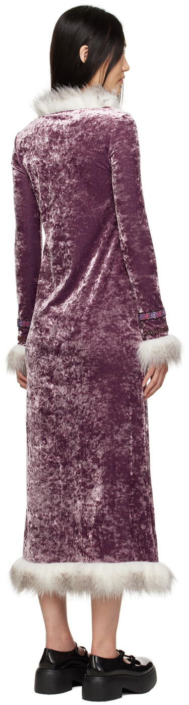 Šaty Anna Sui Anna Sui Princess Audrey Velvet Dress Fialová | 1123F74, 2