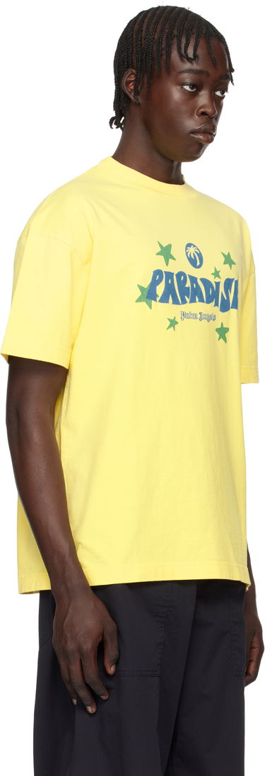 Tričko Palm Angels Paradise Palm Graphic T-Shirt Žltá | PMAA001S25JER0011845, 1