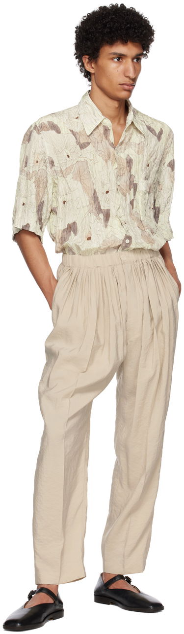 Košeľa LEMAIRE Lemaire Floral Print Short Sleeve Shirt Žltá | SH1023 LF1055, 4