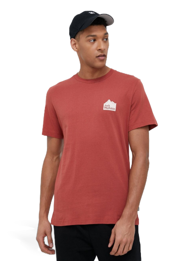 Tričko Jack Wolfskin Cotton T-shirt Červená | 1809011